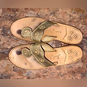 Jack Rogers Gold Sandals with Classic Design